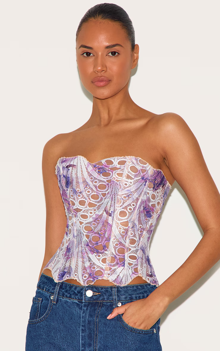 LIV | ELEGANTE TOP TIPO CORSÉ CON ENCAJE FINO