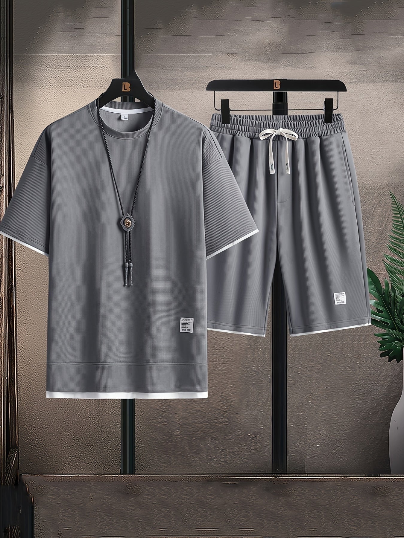 CONJUNTO DE CASA ENZO, DE PUNTO TIPO GOFRE