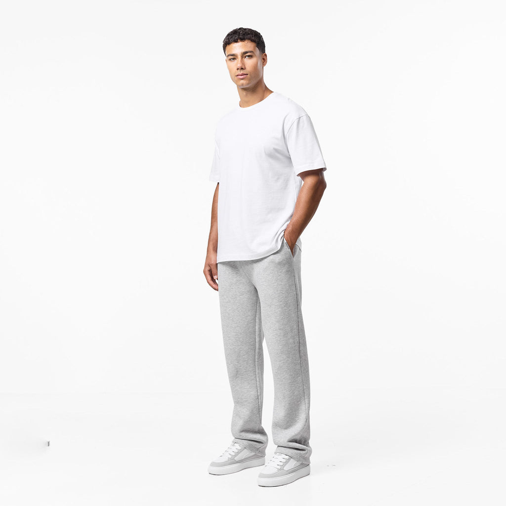 LEONARD | PANTALONES DE CHÁNDAL HOLGADOS CON ABERTURAS, GRIS JASPEADO