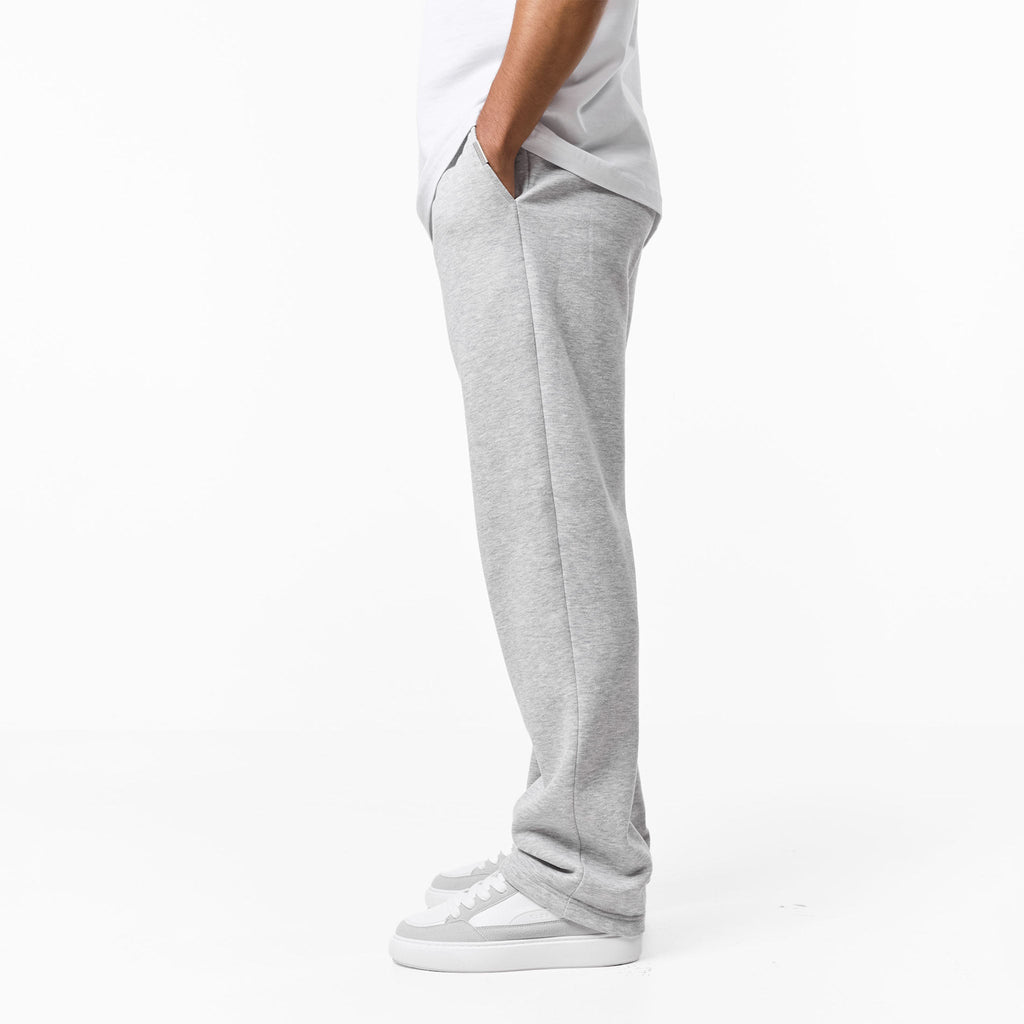 LEONARD | PANTALONES DE CHÁNDAL HOLGADOS CON ABERTURAS, GRIS JASPEADO