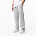 LEONARD | PANTALONES DE CHÁNDAL HOLGADOS CON ABERTURAS, GRIS JASPEADO
