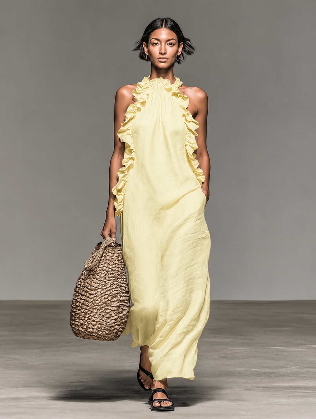 MONI | VESTIDO MAXI CON BOLSILLOS