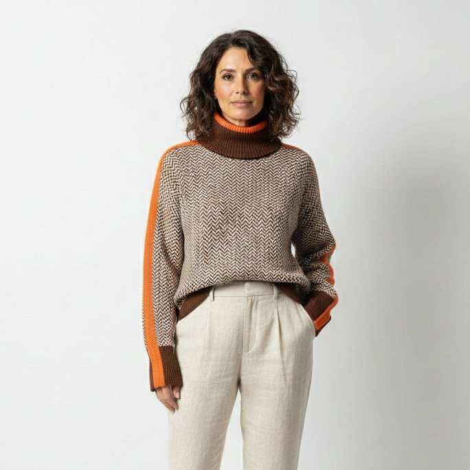 AMAYA | SUÉTER DE CUELLO ALTO DE DISEÑO