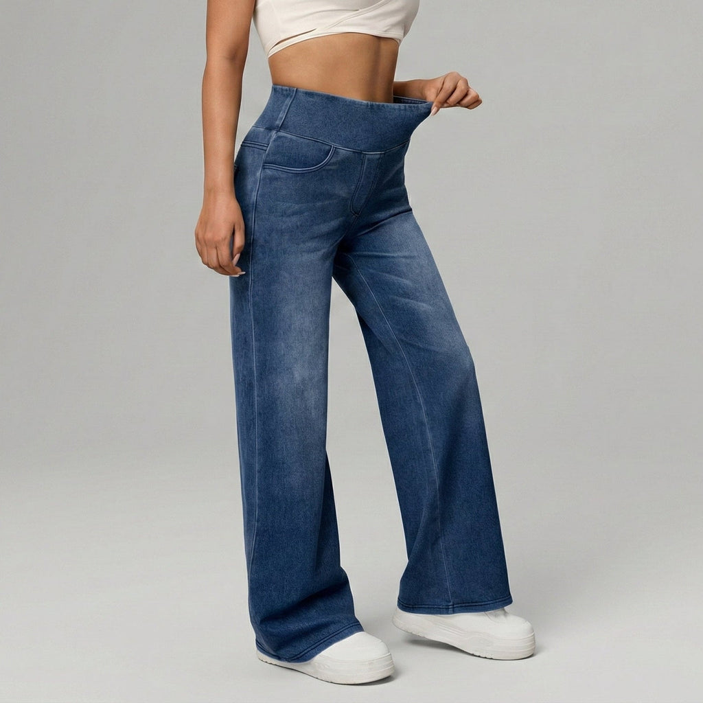 PANTALONES ANCHOS CON CONTROL DE ABDOMEN