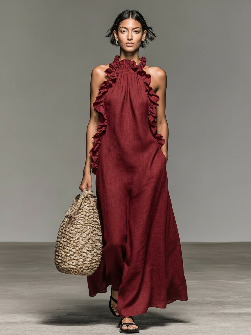 MONI | VESTIDO MAXI CON BOLSILLOS