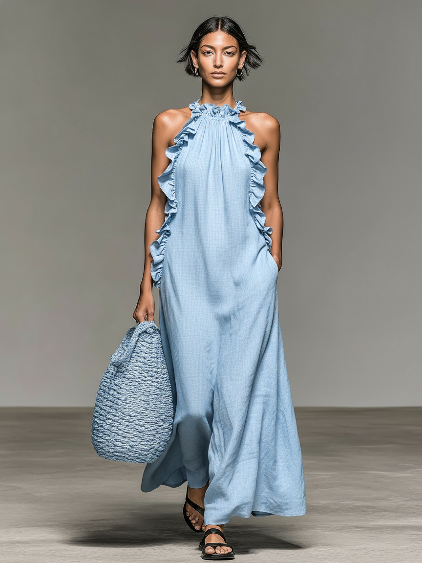 MONI | VESTIDO MAXI CON BOLSILLOS