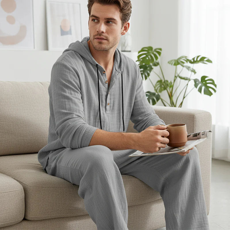 CONJUNTO CASUAL DE LINO PREMIUM | SUDADERA Y PANTALÓN