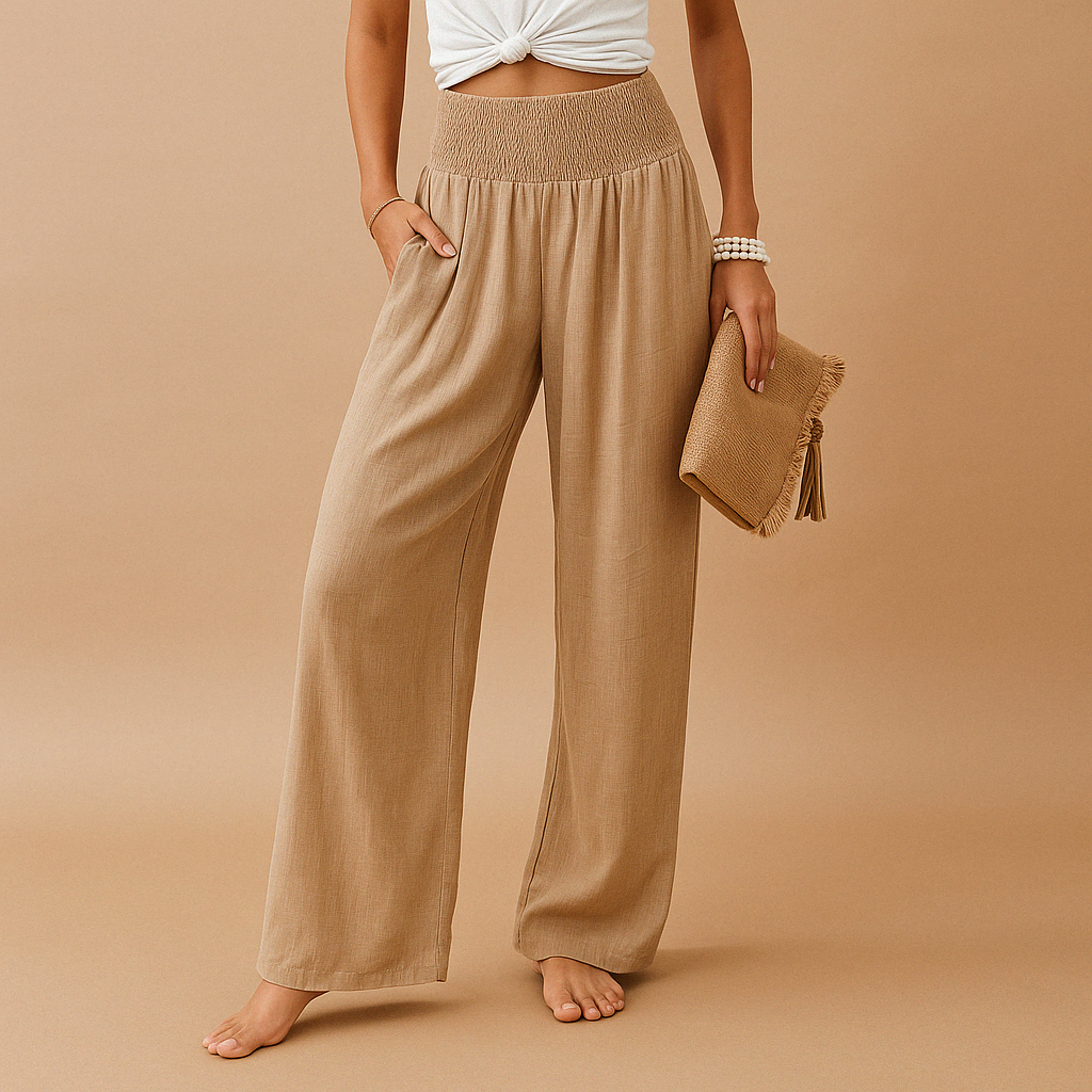 LOIS | PANTALONES DE LINO CON CINTURA ELÁSTICA