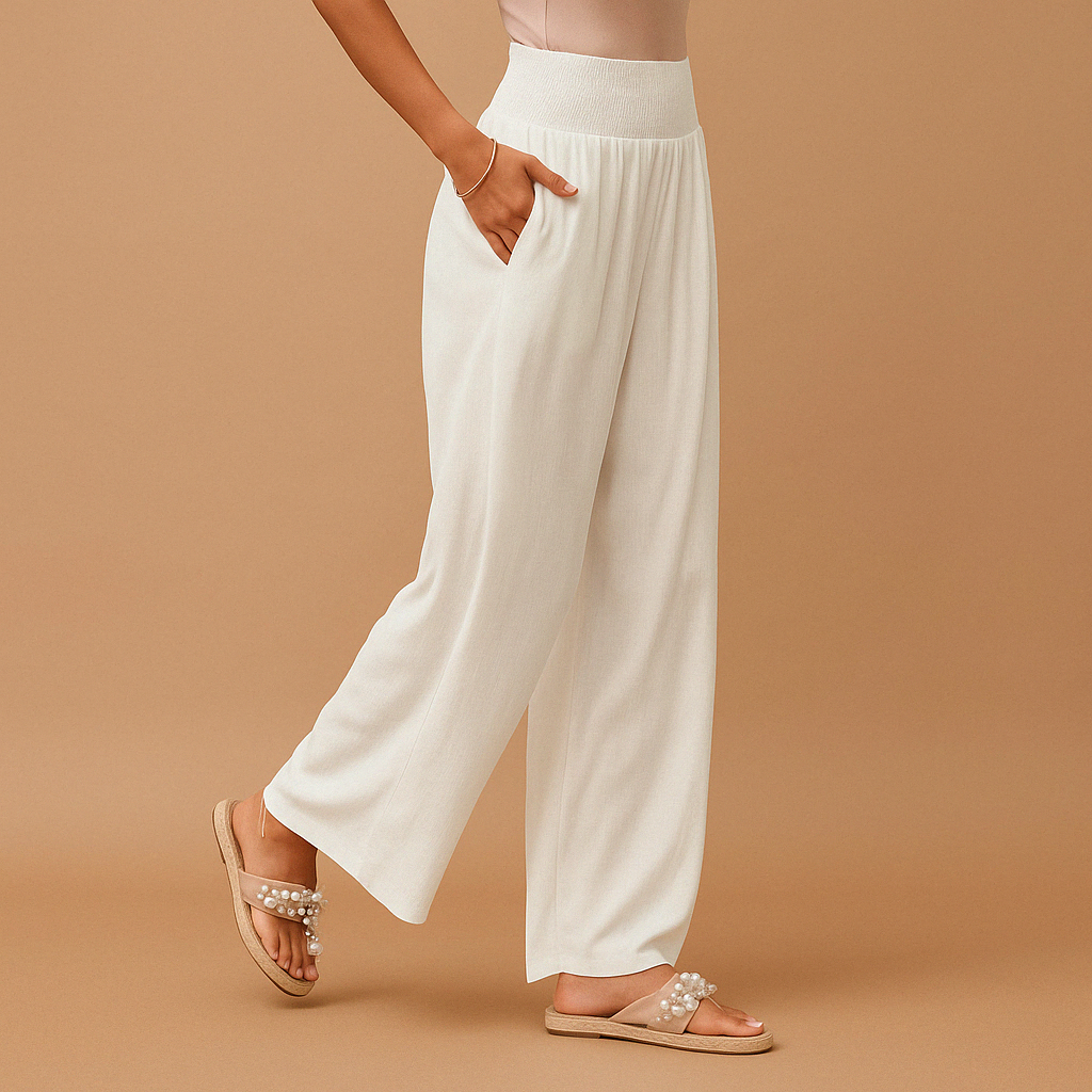 LOIS | PANTALONES DE LINO CON CINTURA ELÁSTICA