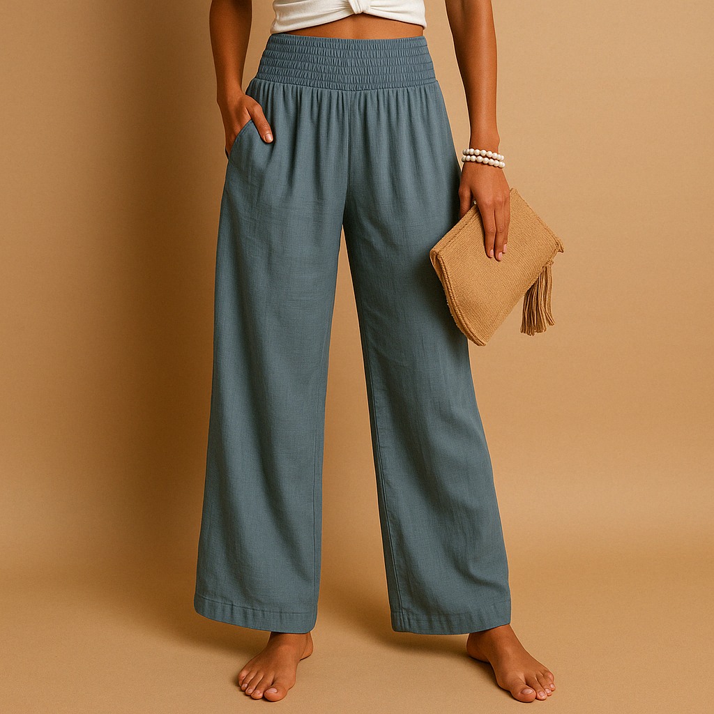LOIS | PANTALONES DE LINO CON CINTURA ELÁSTICA