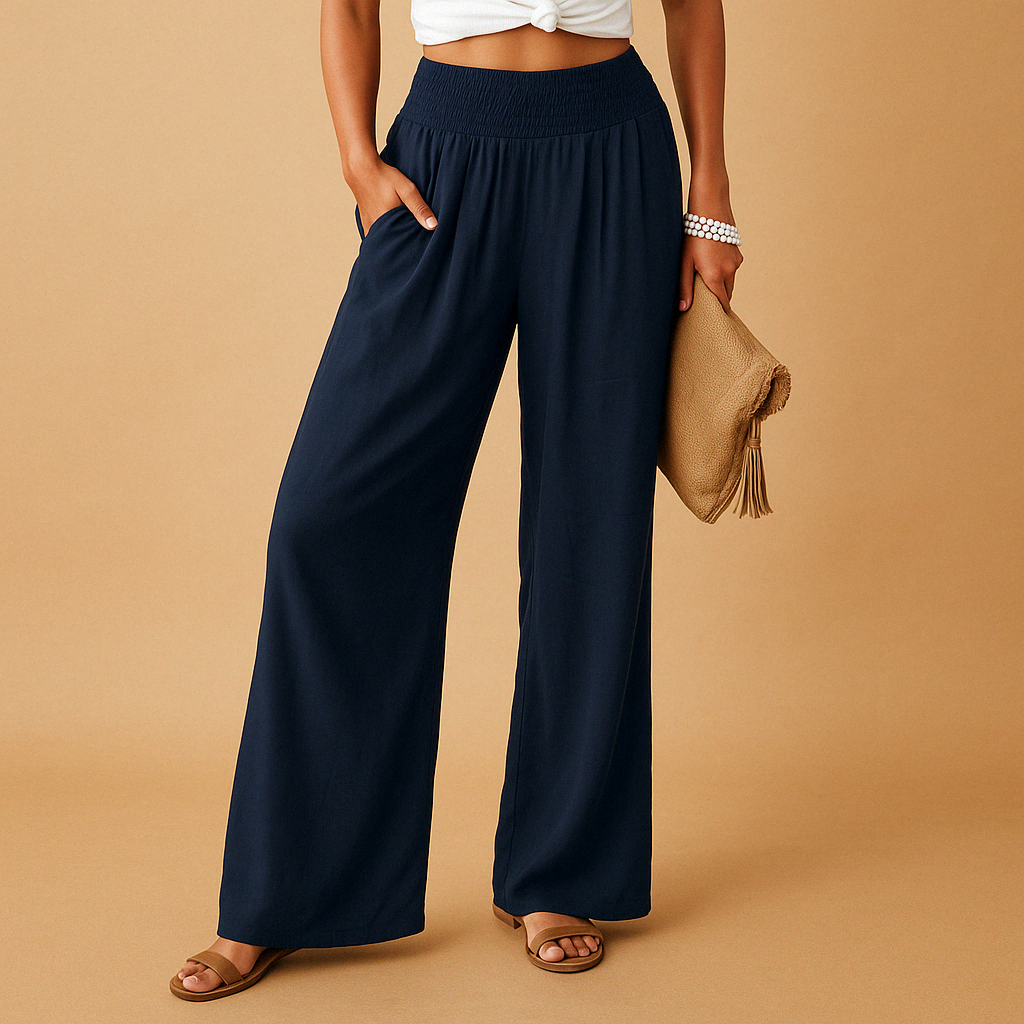LOIS | PANTALONES DE LINO CON CINTURA ELÁSTICA