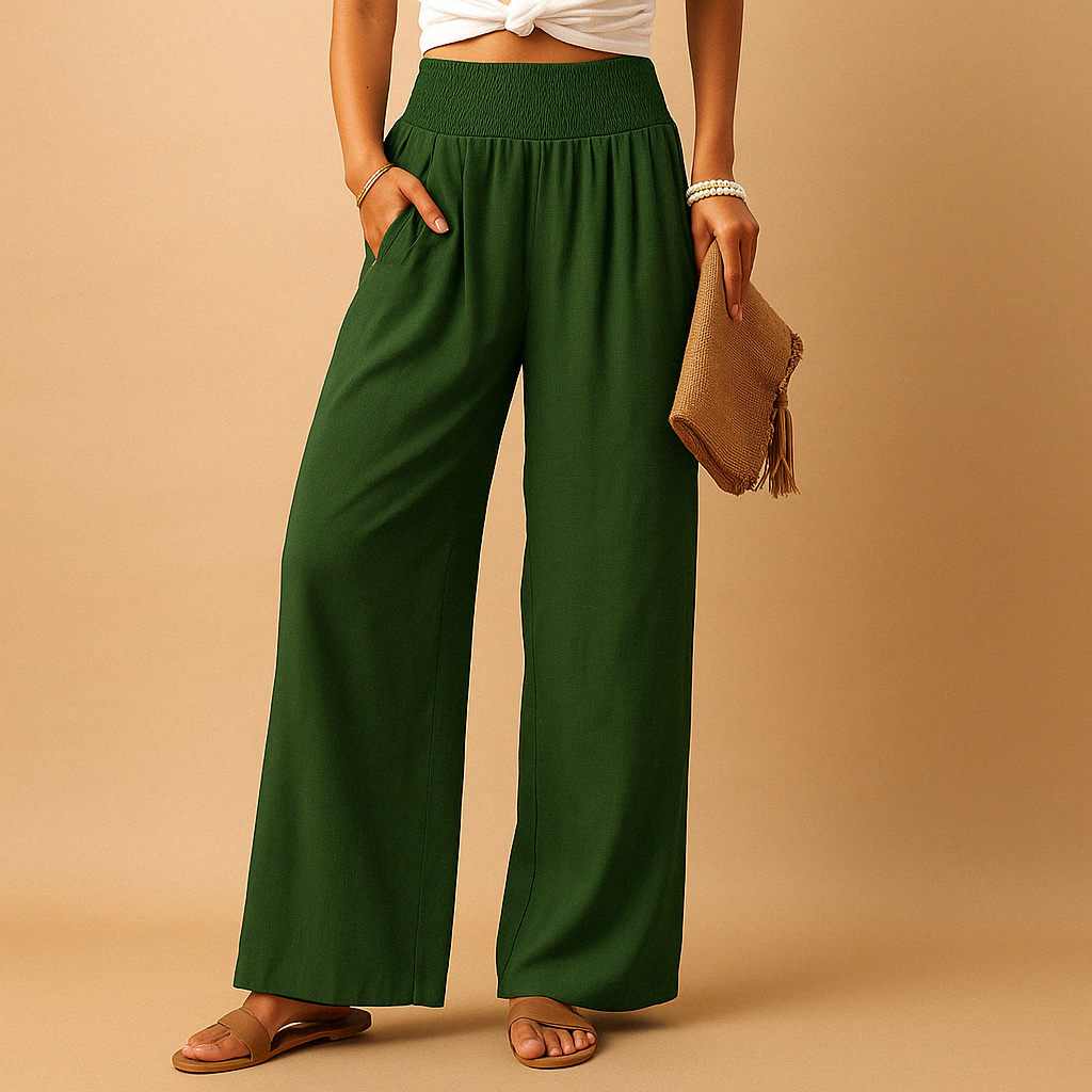 LOIS | PANTALONES DE LINO CON CINTURA ELÁSTICA
