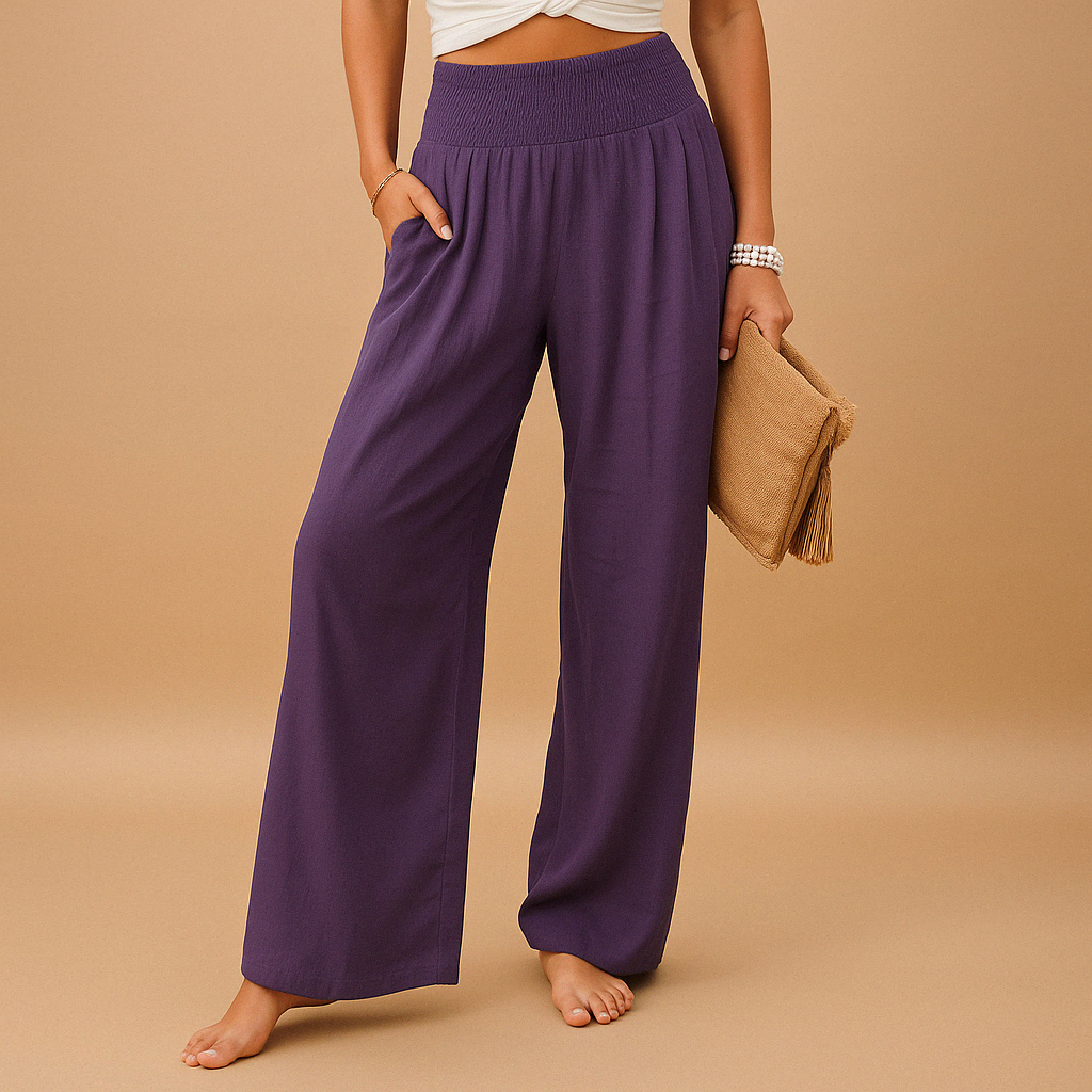 LOIS | PANTALONES DE LINO CON CINTURA ELÁSTICA