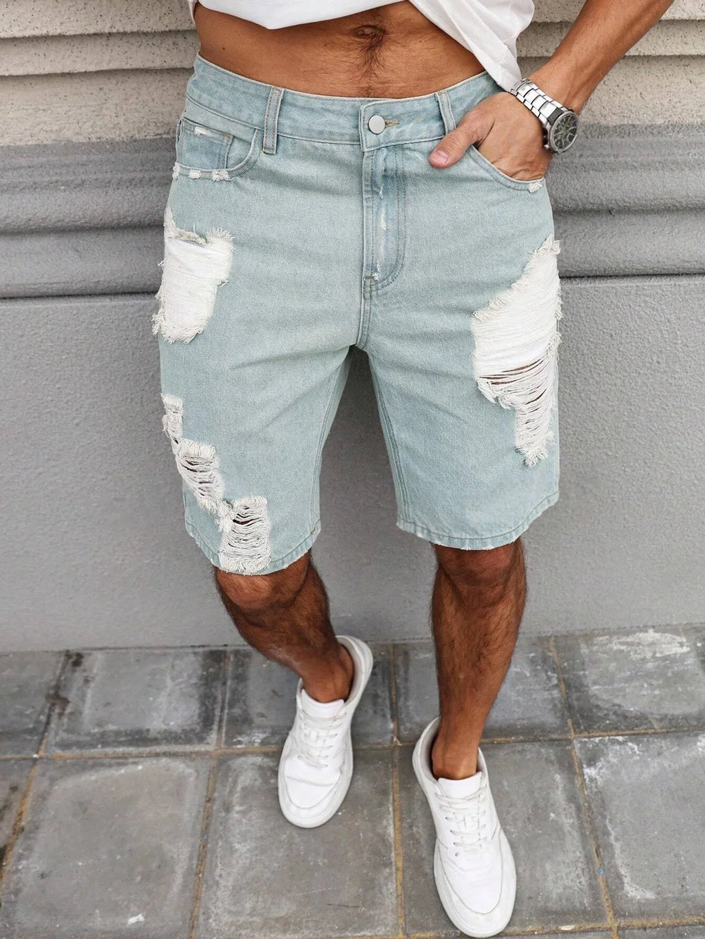 PANTALONES CORTOS VAQUEROS DESGASTADOS DE RYDER