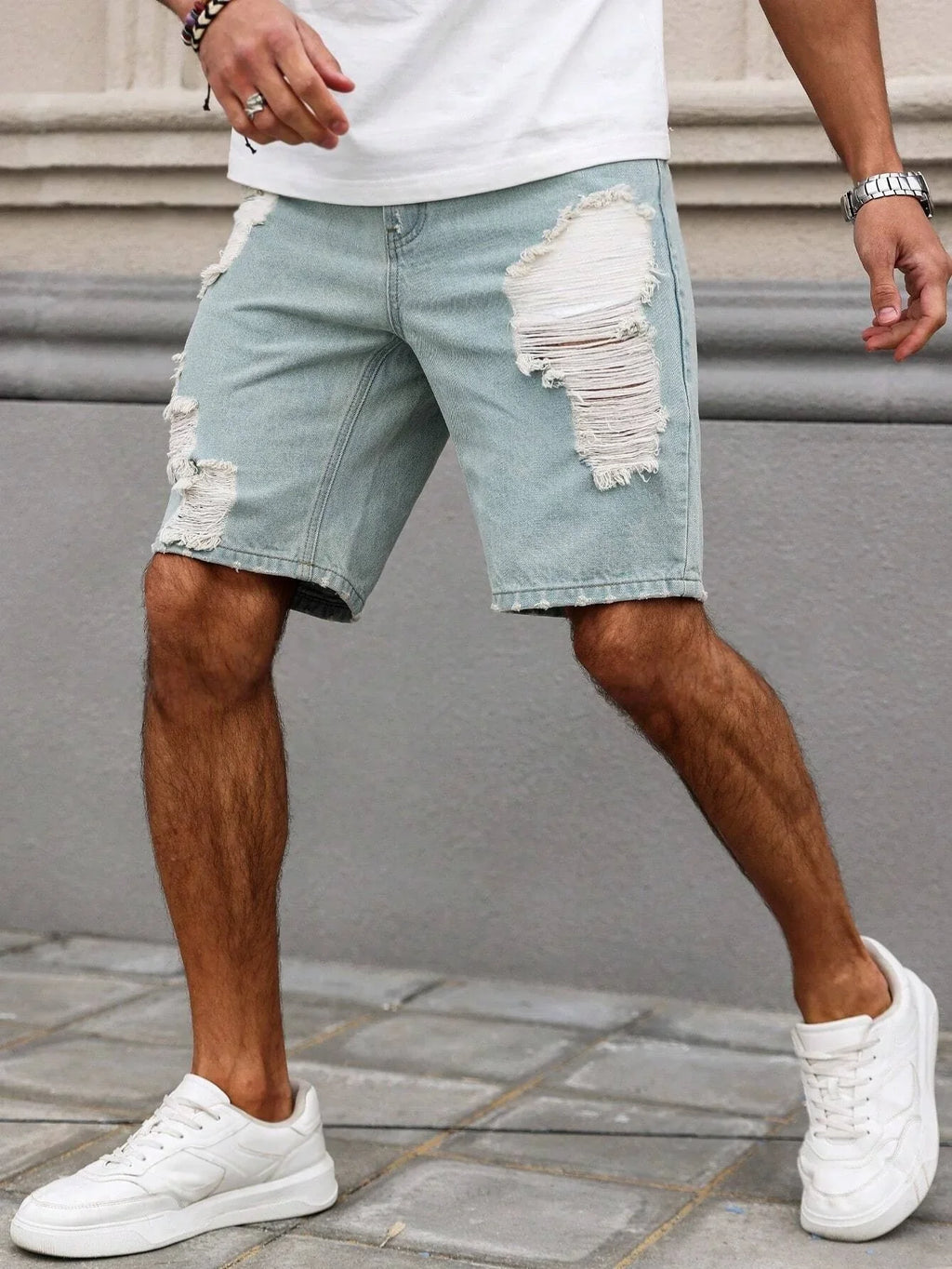 PANTALONES CORTOS VAQUEROS DESGASTADOS DE RYDER
