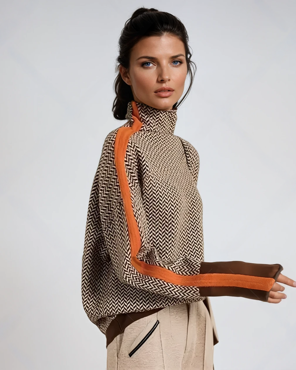 AMAYA | SUÉTER DE CUELLO ALTO DE DISEÑO