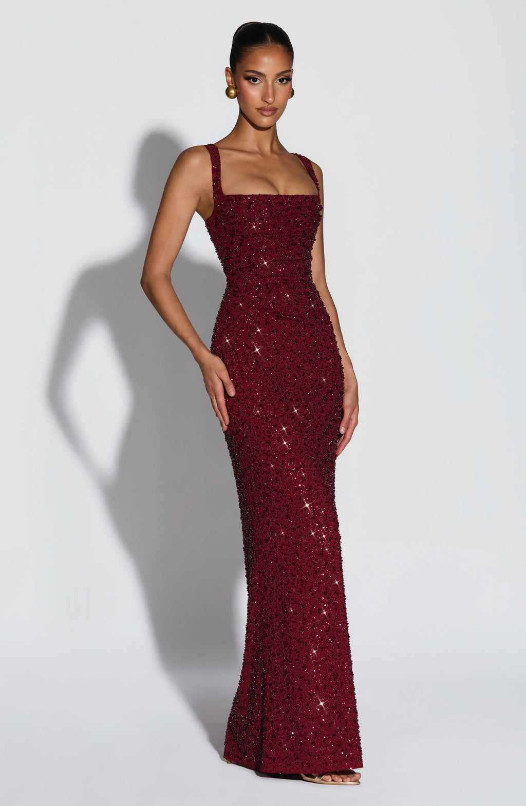 ROSALIND | VESTIDO LARGO CON ESCOTE CUADRADO