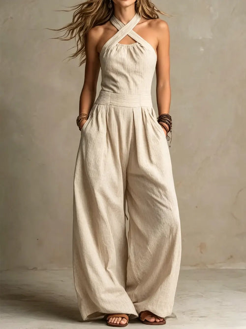 ANNY | MONO CON UN ELEGANTE ESCOTE CRUZADO